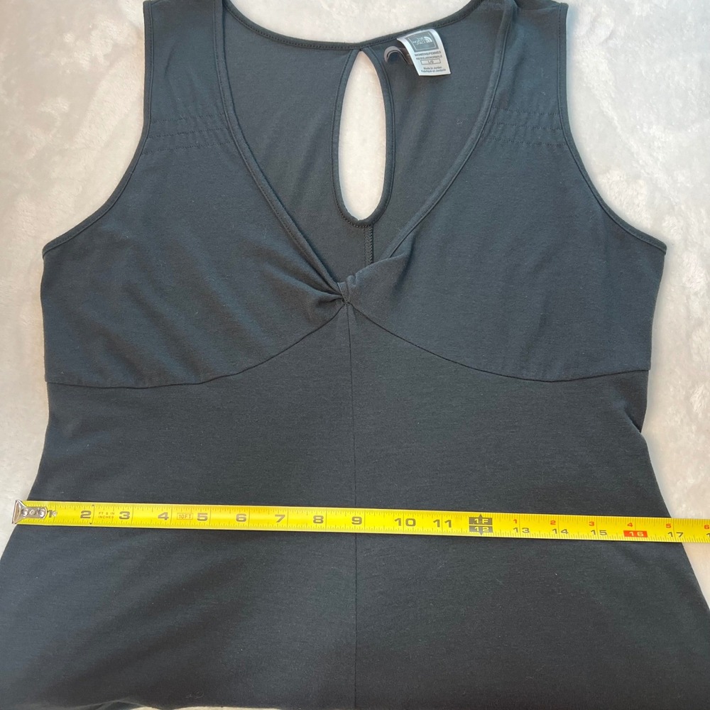 The North Face Black Sleeveless Dress L V-Neck Keyhole Back Tie Waist Hiking - Picture 10 of 11